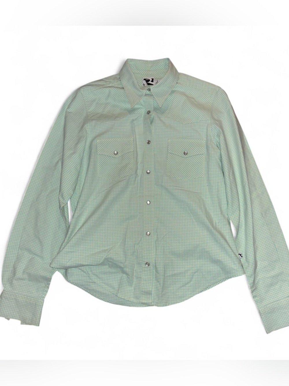 Vintage Rockies Mint Green Western Pearl Snap Women’s Button Down Small